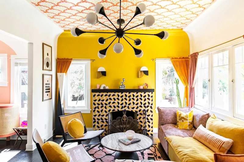 inspire design interiors bold colours living room